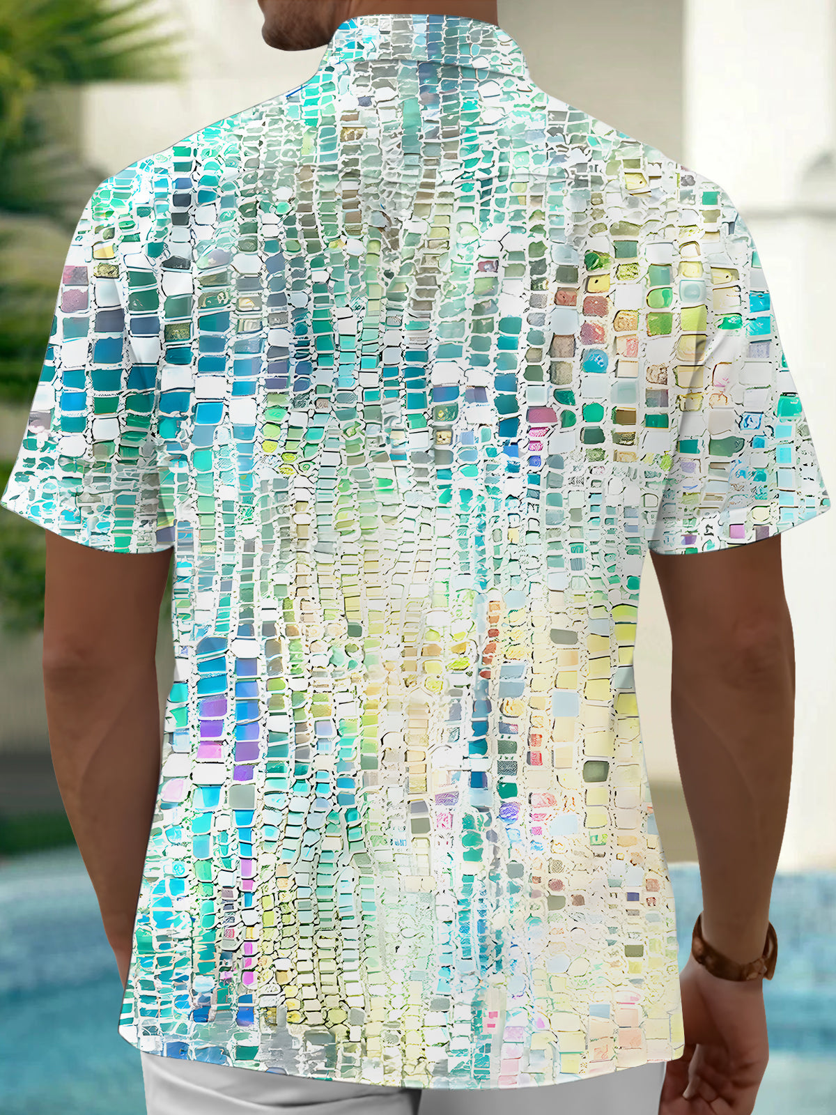 Geometry Men's Pocket Short Sleeve Shirts