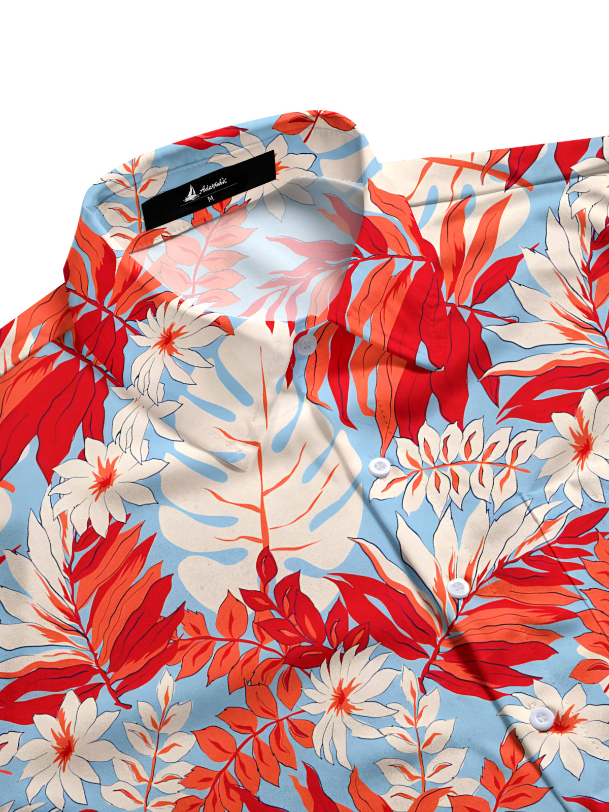 Hawaiian Leaf Men's Pocket Short Sleeve Shirts