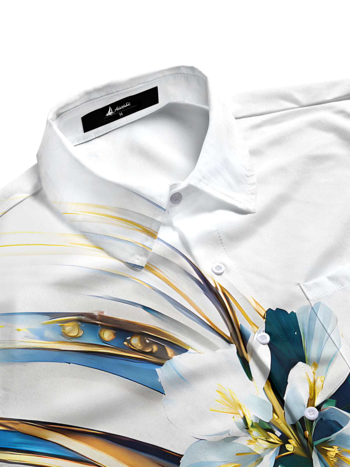 Floral Men's Pocket Short Sleeve Shirts