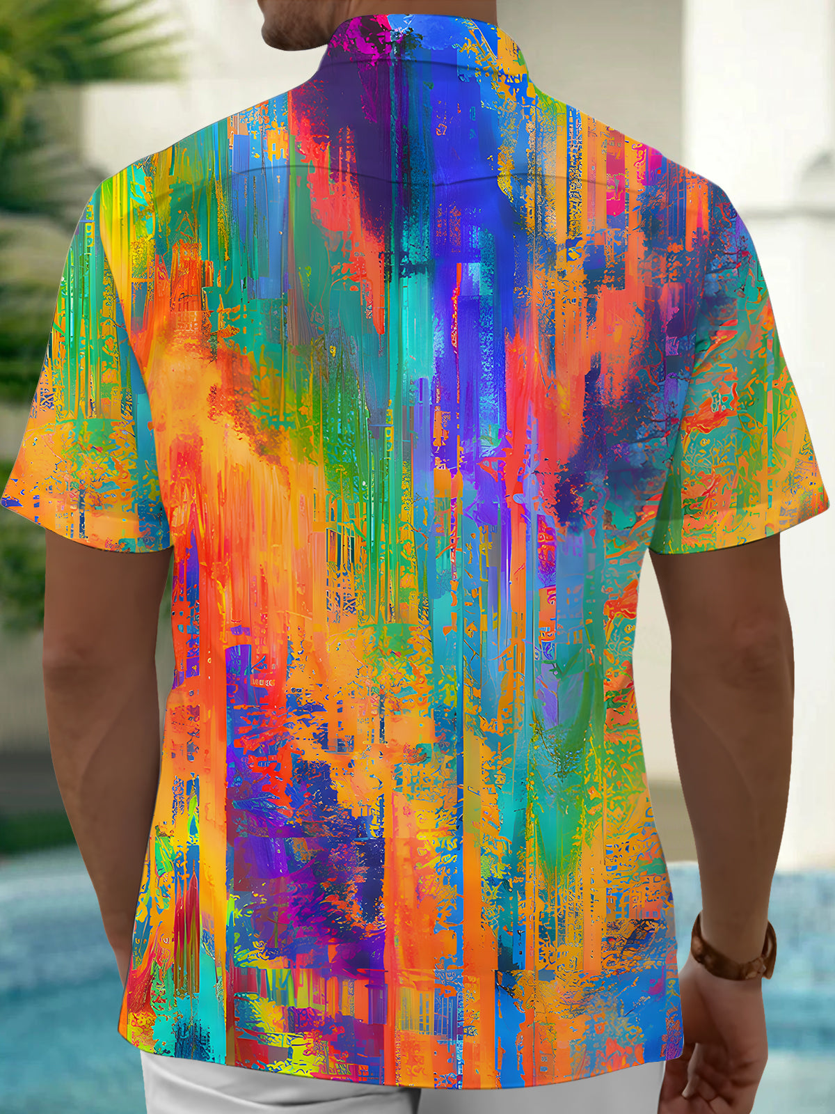 Tie Dye Men's Pocket Short Sleeve Shirts