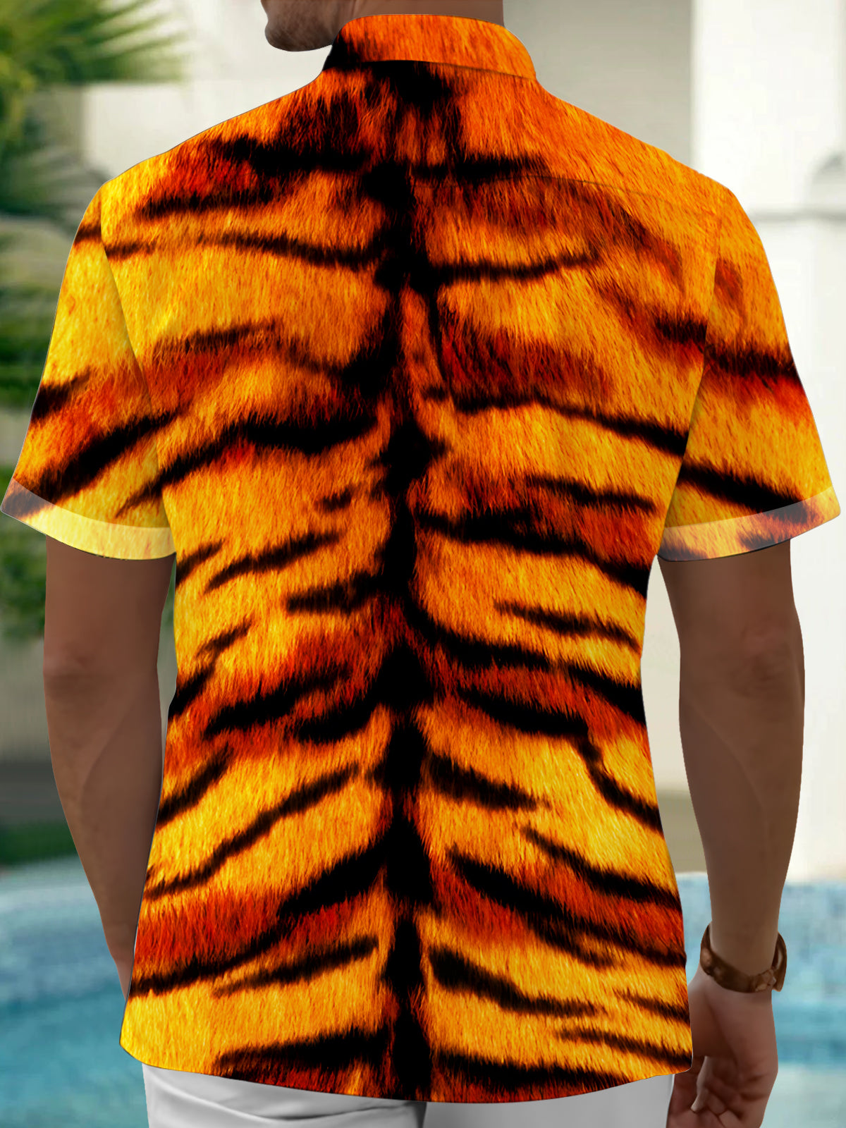 Tiger Men's Pocket Short Sleeve Shirts