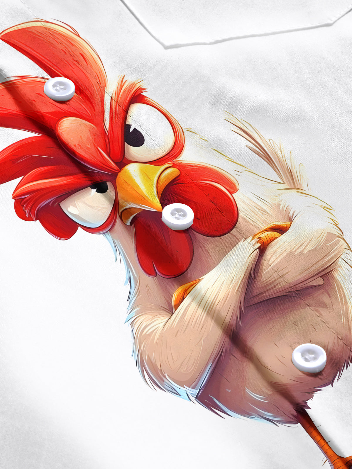 Chicken Men's Pocket Short Sleeve Shirts