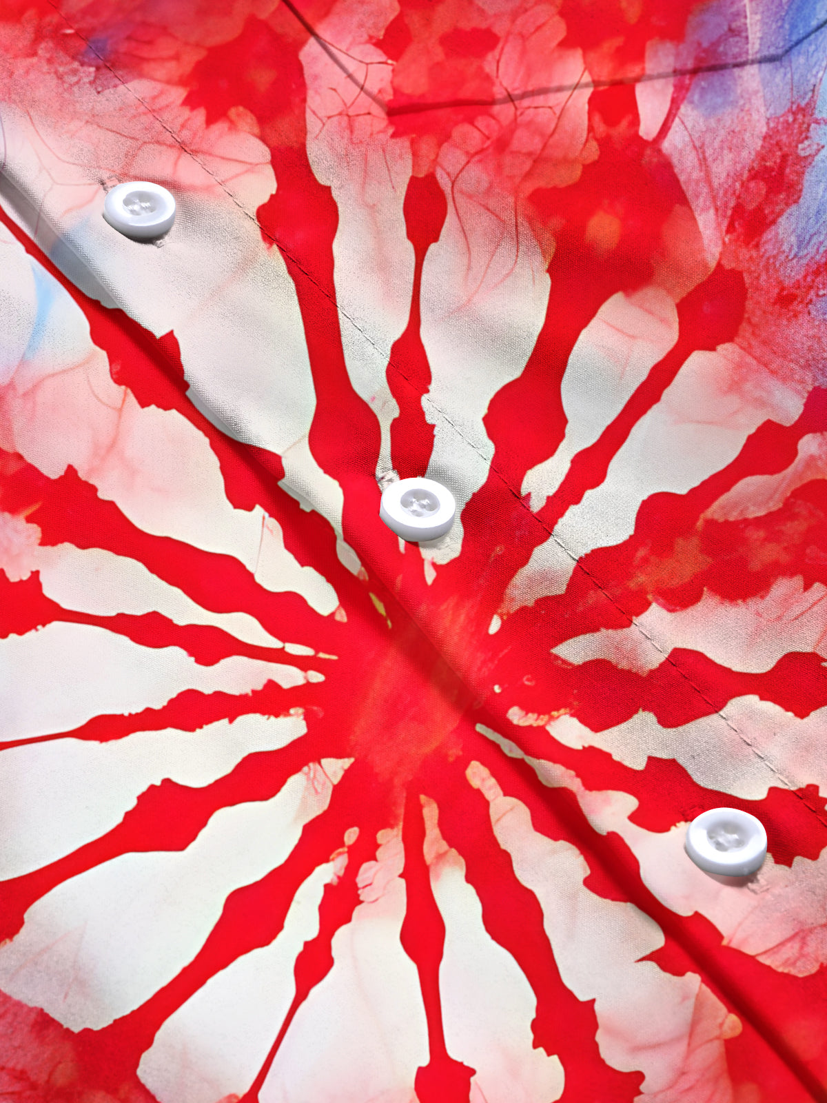 Independence Day Tie Dye Gradient Print Men's Pocket Short Sleeve Shirts