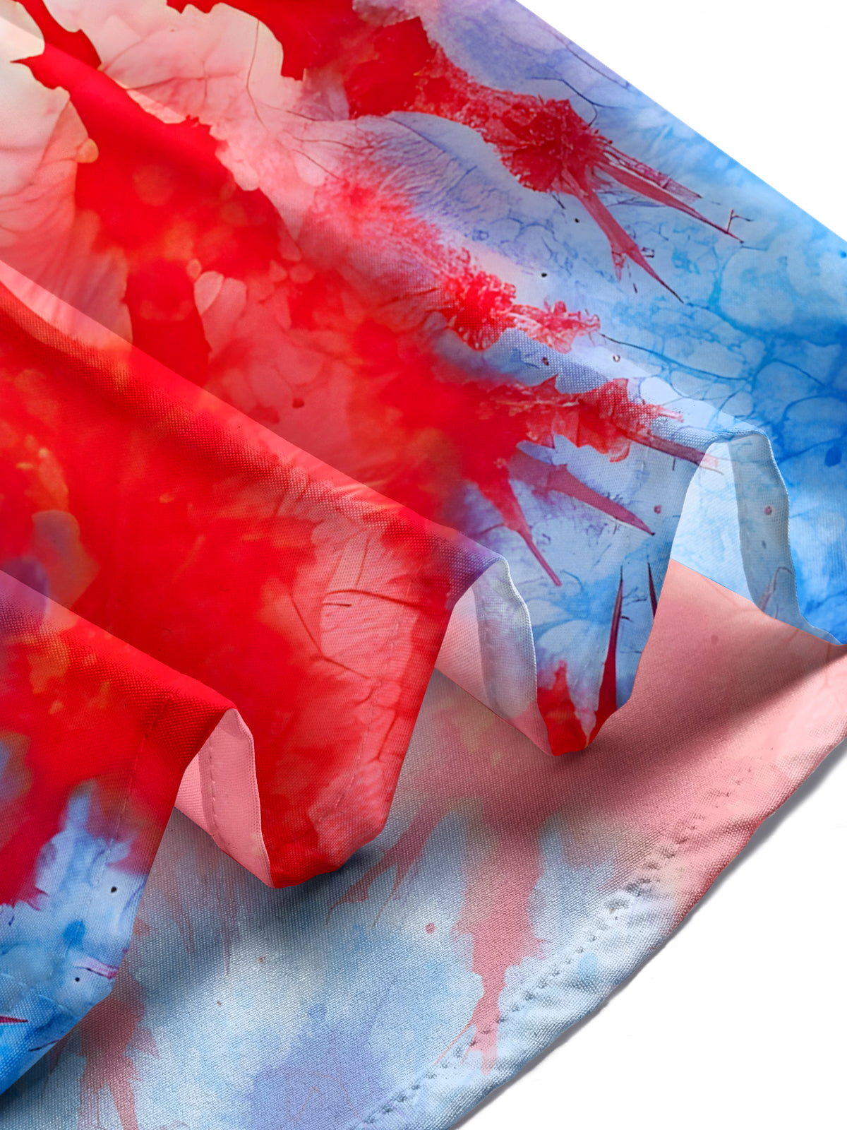 Independence Day Tie Dye Gradient Print Men's Pocket Short Sleeve Shirts