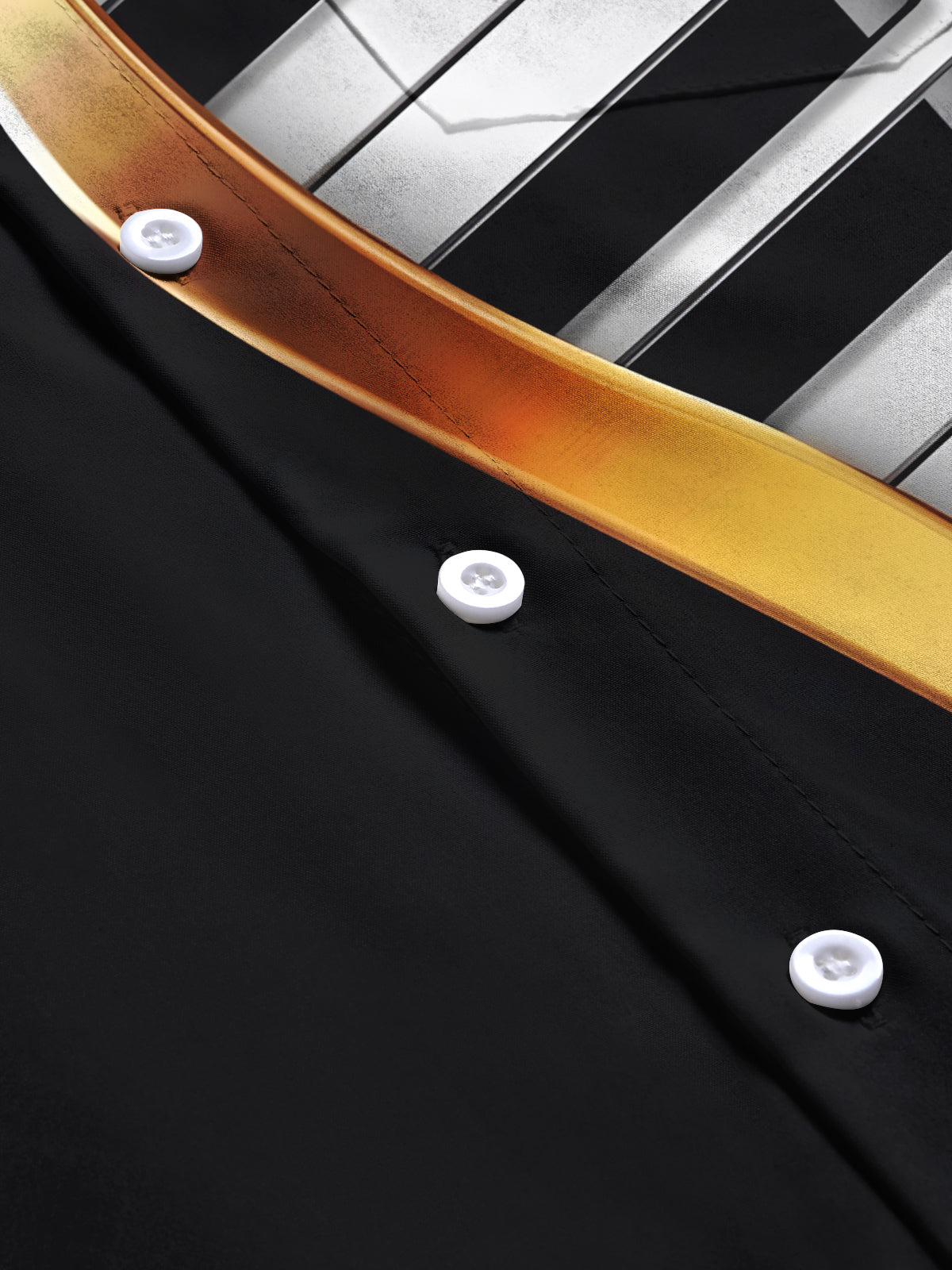 Piano Men's Pocket Short Sleeve Shirts