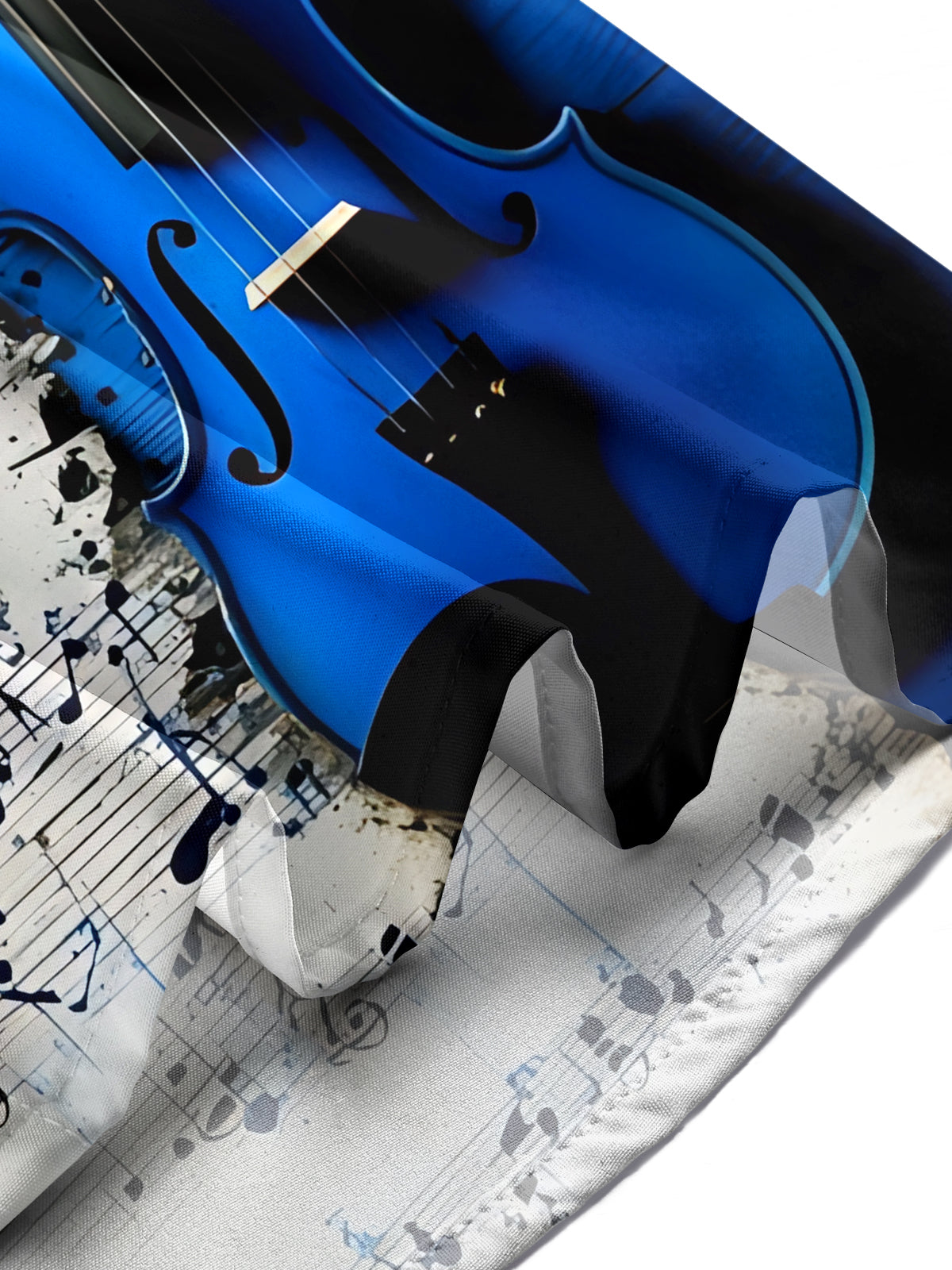 Musical Note Print Men's Pocket Short Sleeve Shirts