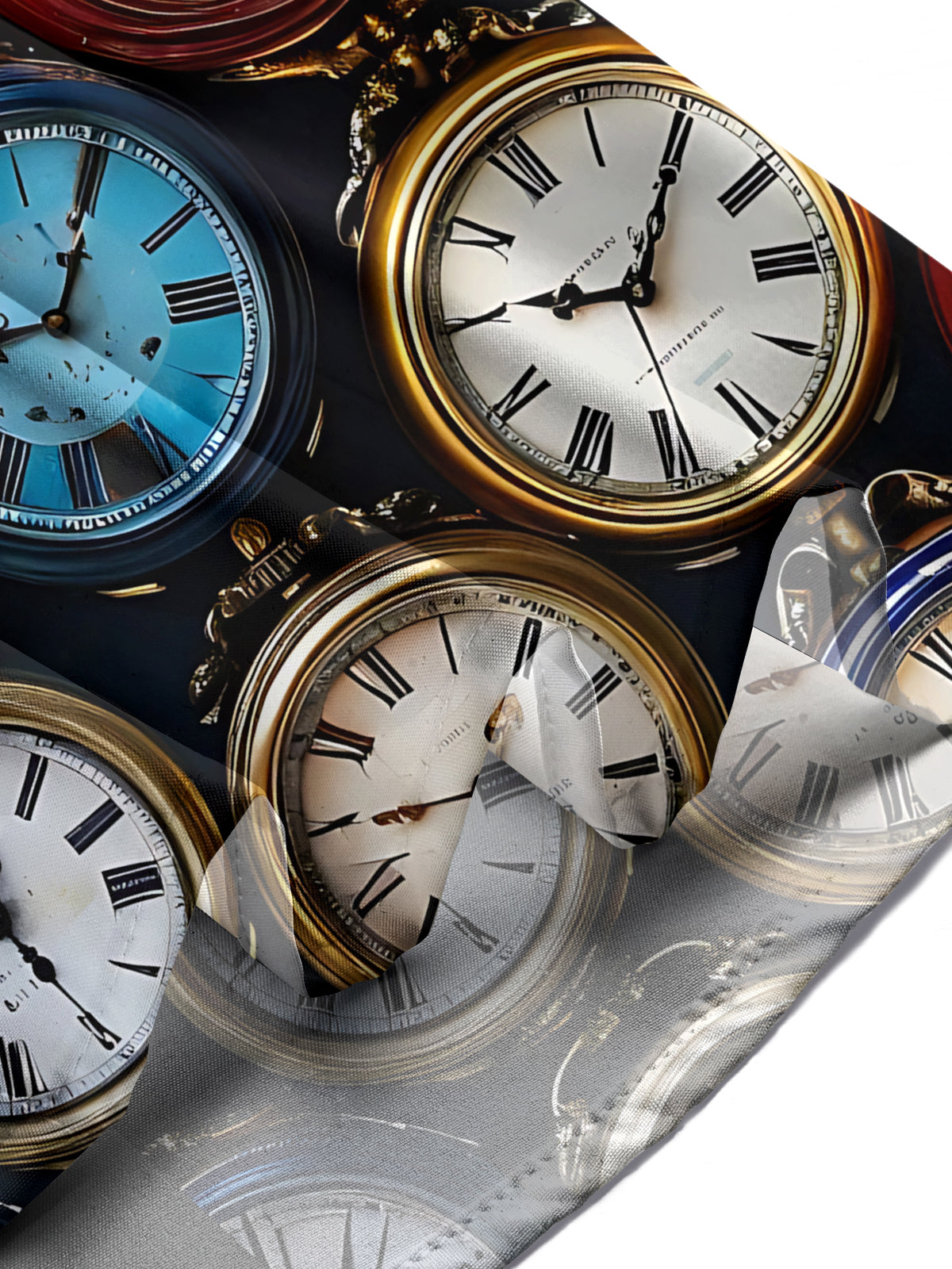 Pocket Watch Print Men's Pocket Short Sleeve Shirts