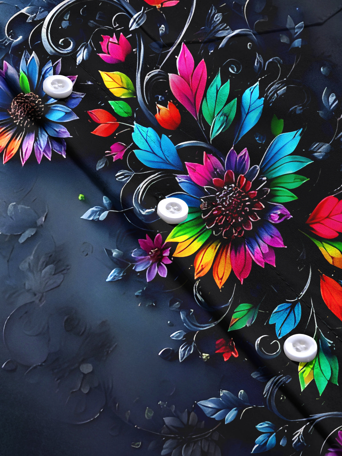 Floral Men's Pocket Short Sleeve Shirts