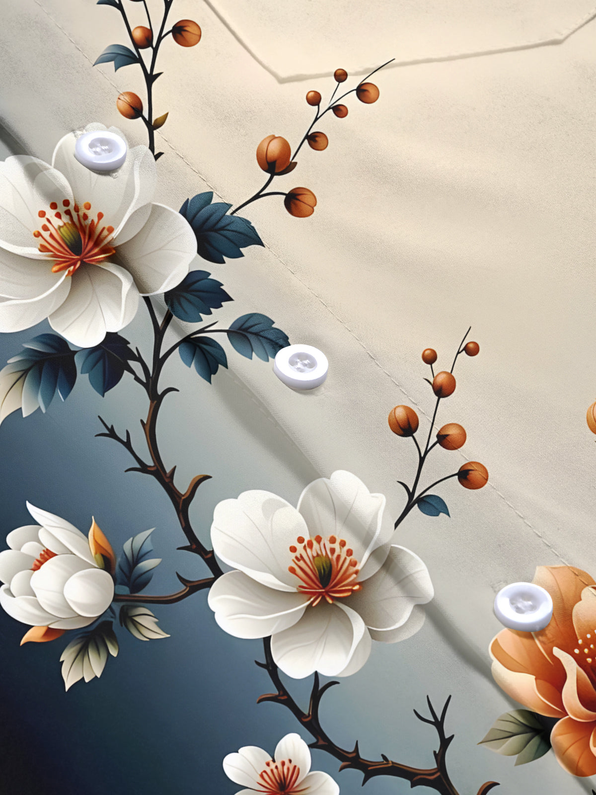 Floral Men's Pocket Short Sleeve Shirts