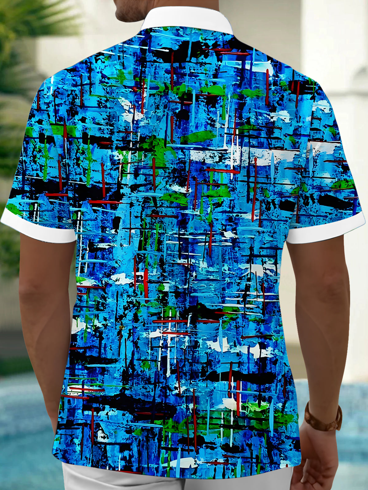 Tie Dye Men's Pocket Short Sleeve Shirts