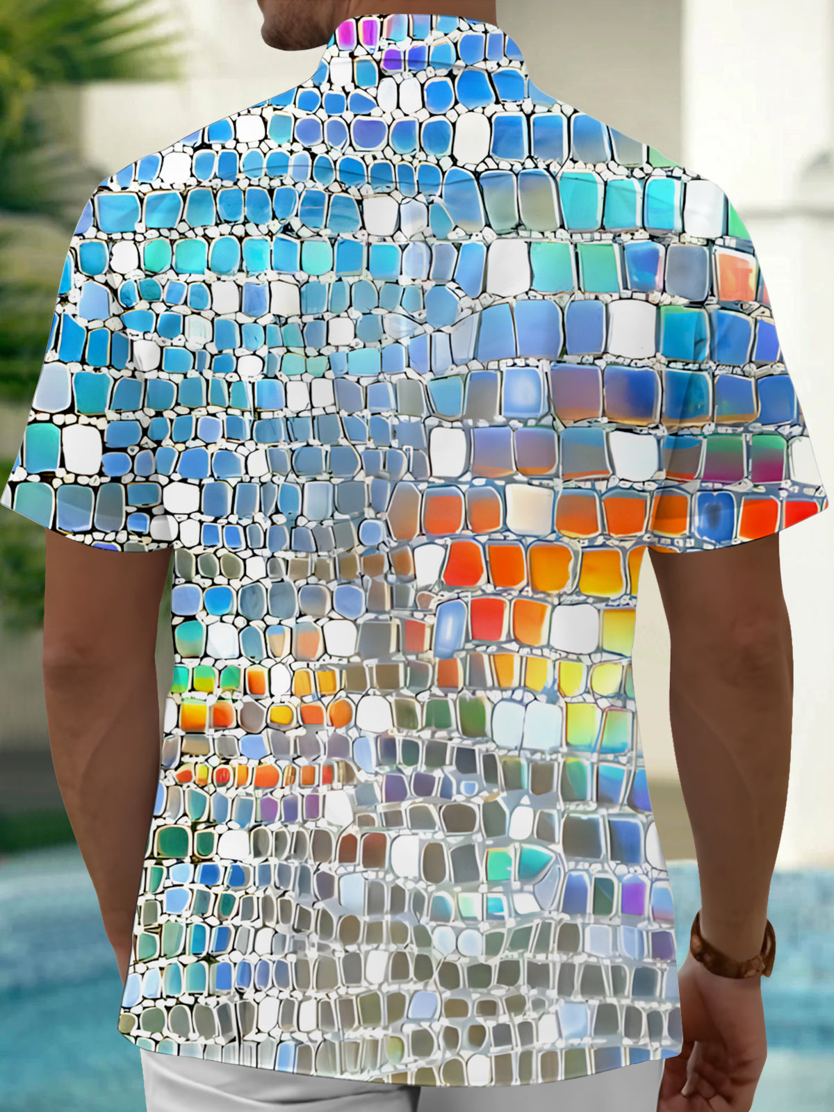 Geometry Men's Pocket Short Sleeve Shirts