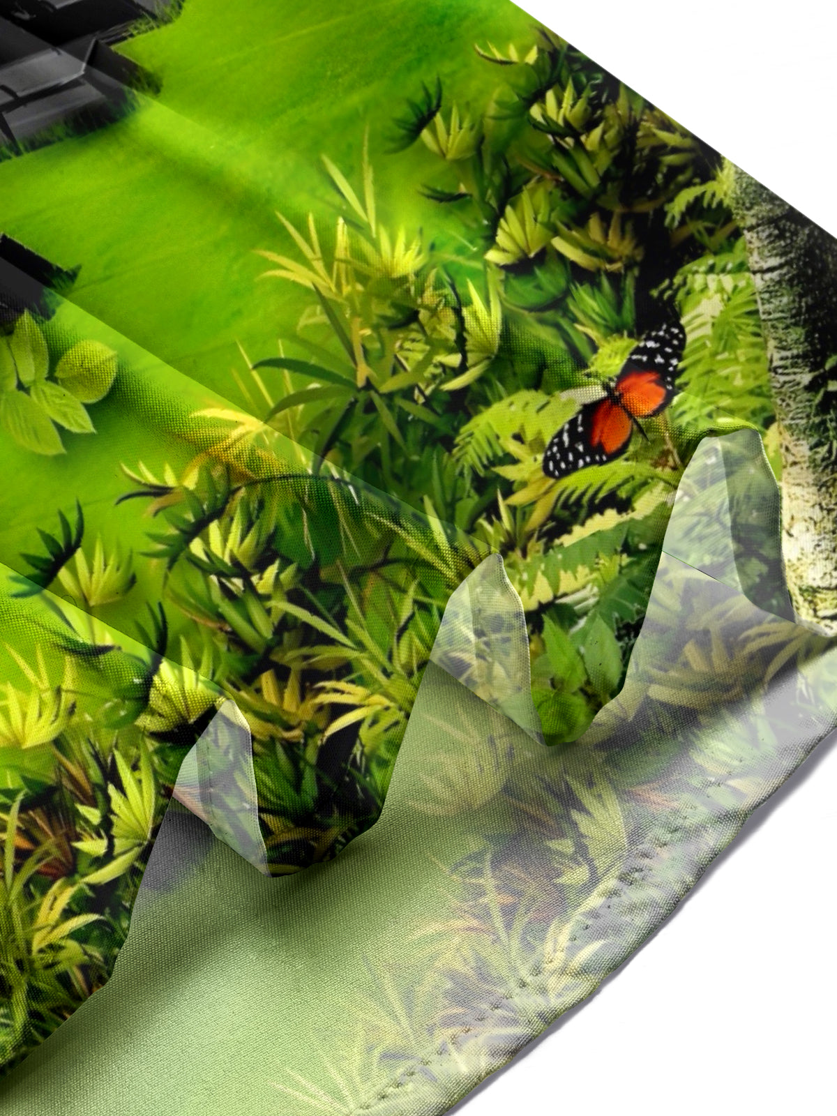 Green Grass Piano Men's Pocket Short Sleeve Shirts