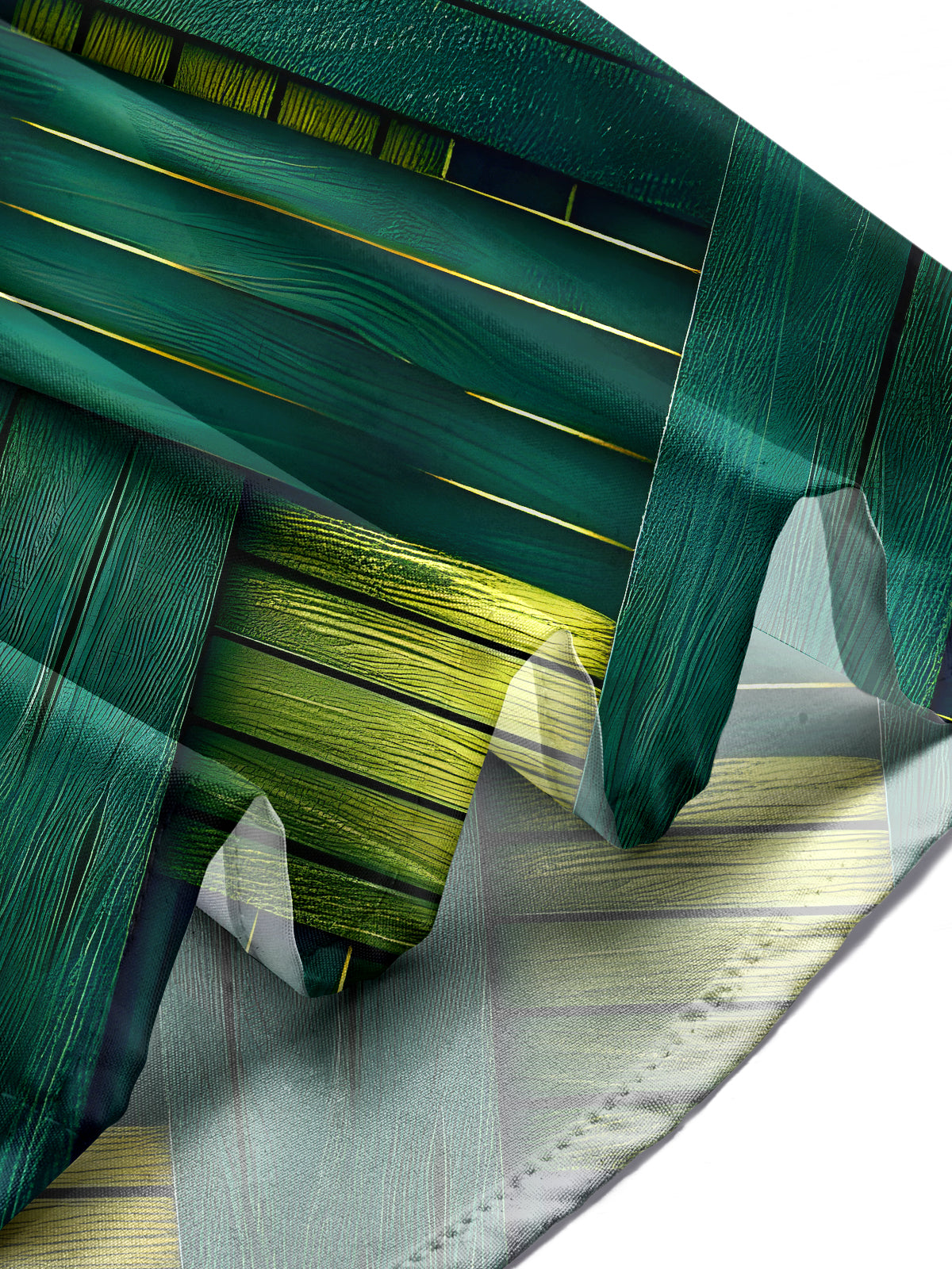 Woven Bamboo Rattan Men's Pocket Short Sleeve Shirts