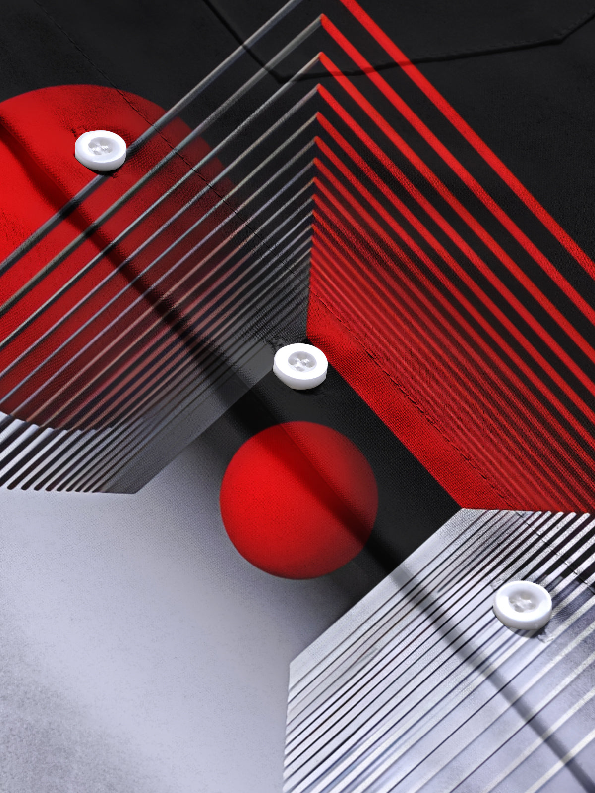 Geometric Print Men's Pocket Short Sleeve Shirts