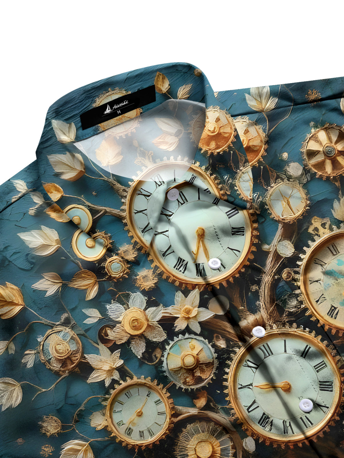 Clock Gear Wheel Men's Pocket Short Sleeve Shirts