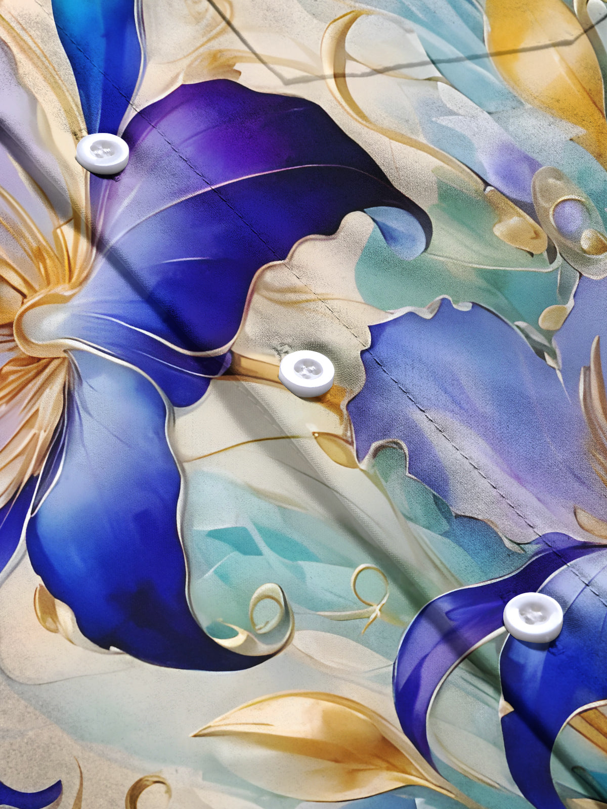 Floral Men's Pocket Short Sleeve Shirts