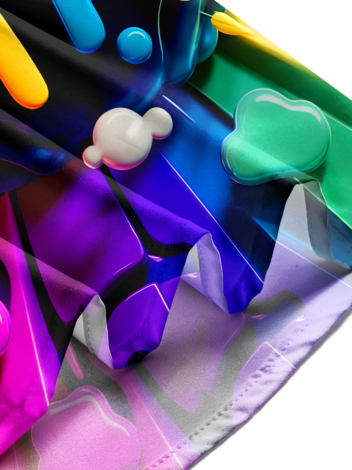 Be Happy Colorful Letters Men's Pocket Short Sleeve Shirts