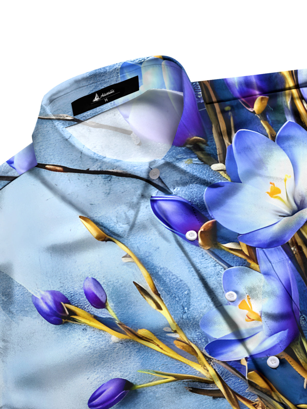 Floral Men's Pocket Short Sleeve Shirts