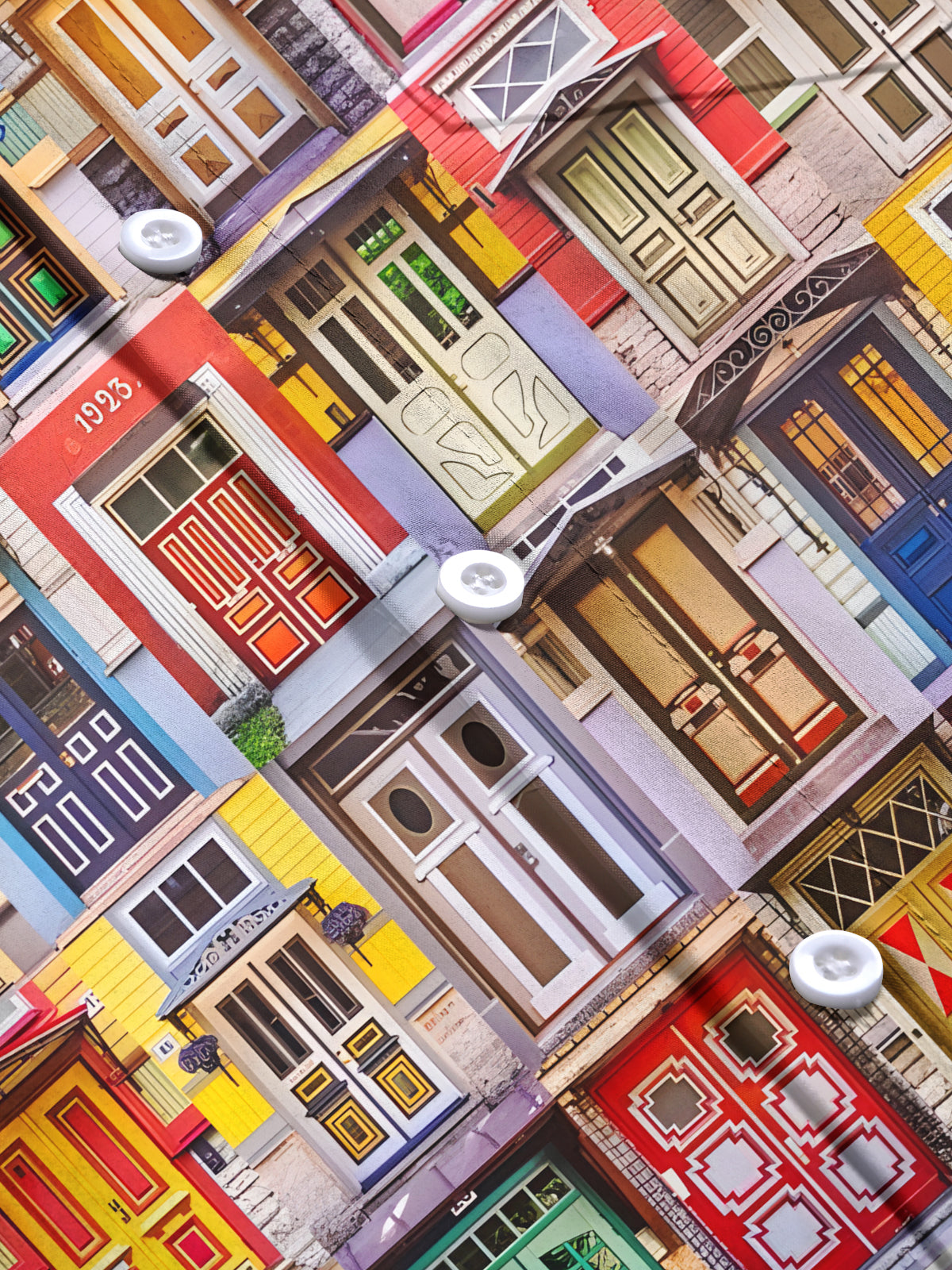 Door Print Men's Pocket Short Sleeve Shirts