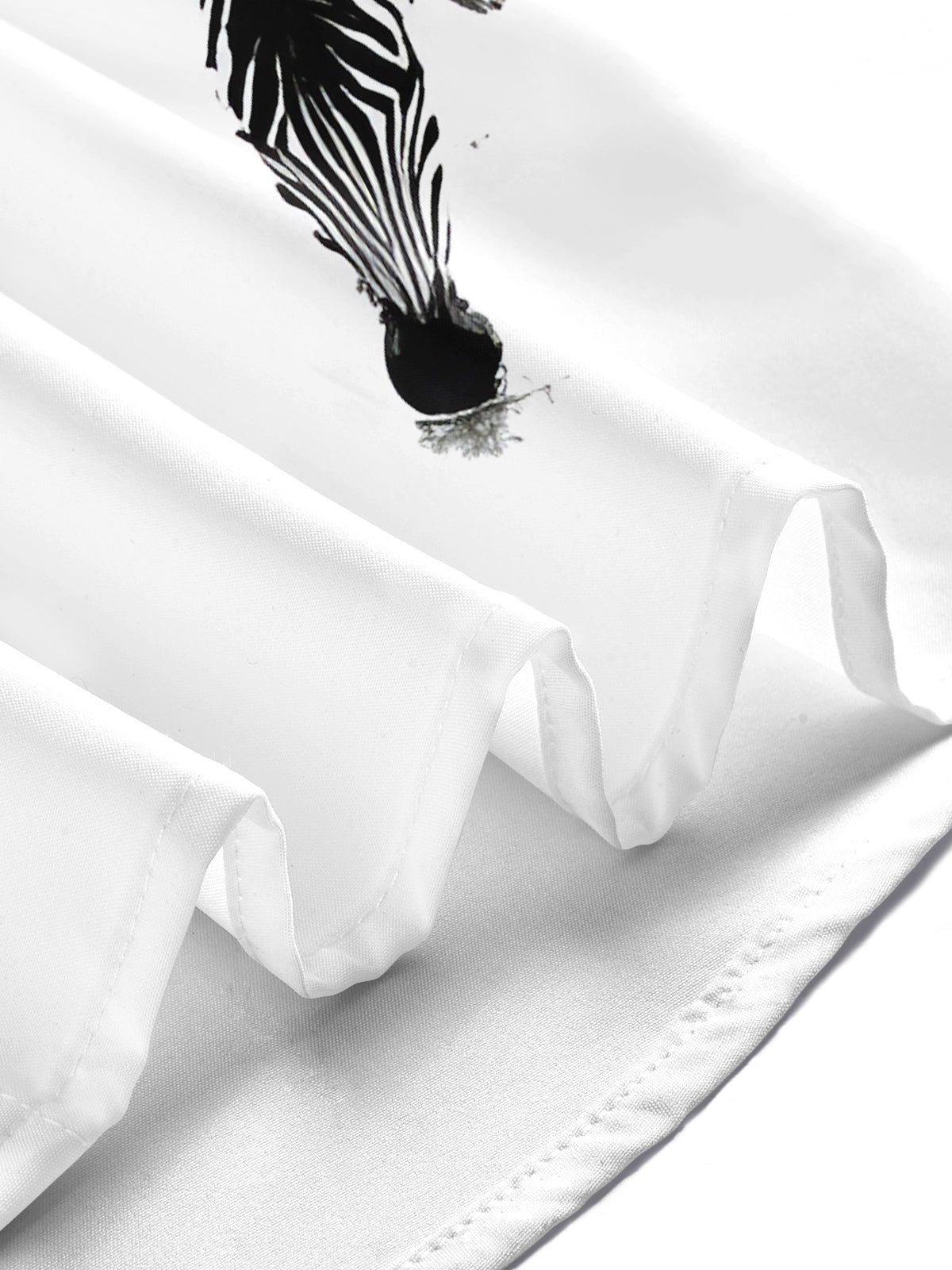 Zebra Print Men's Pocket Short Sleeve Shirts