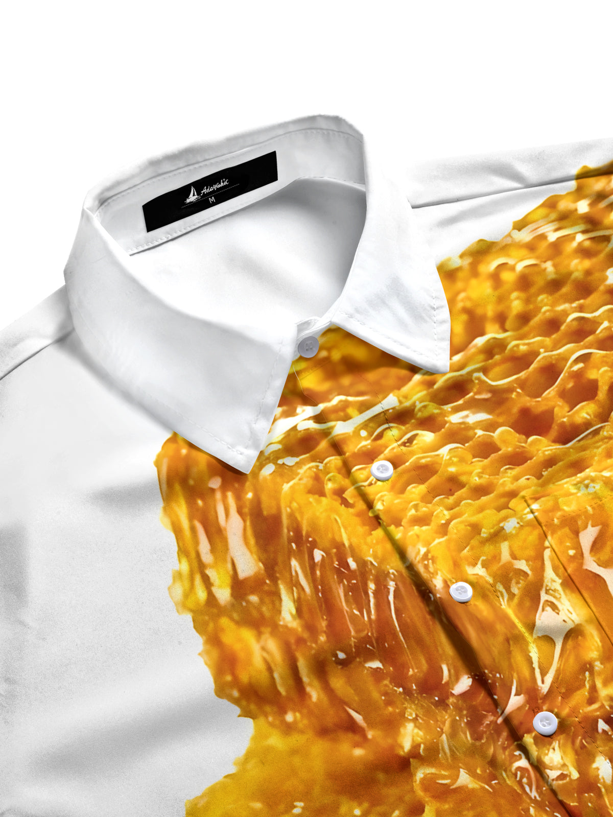 Honey Print Men's Pocket Short Sleeve Shirts