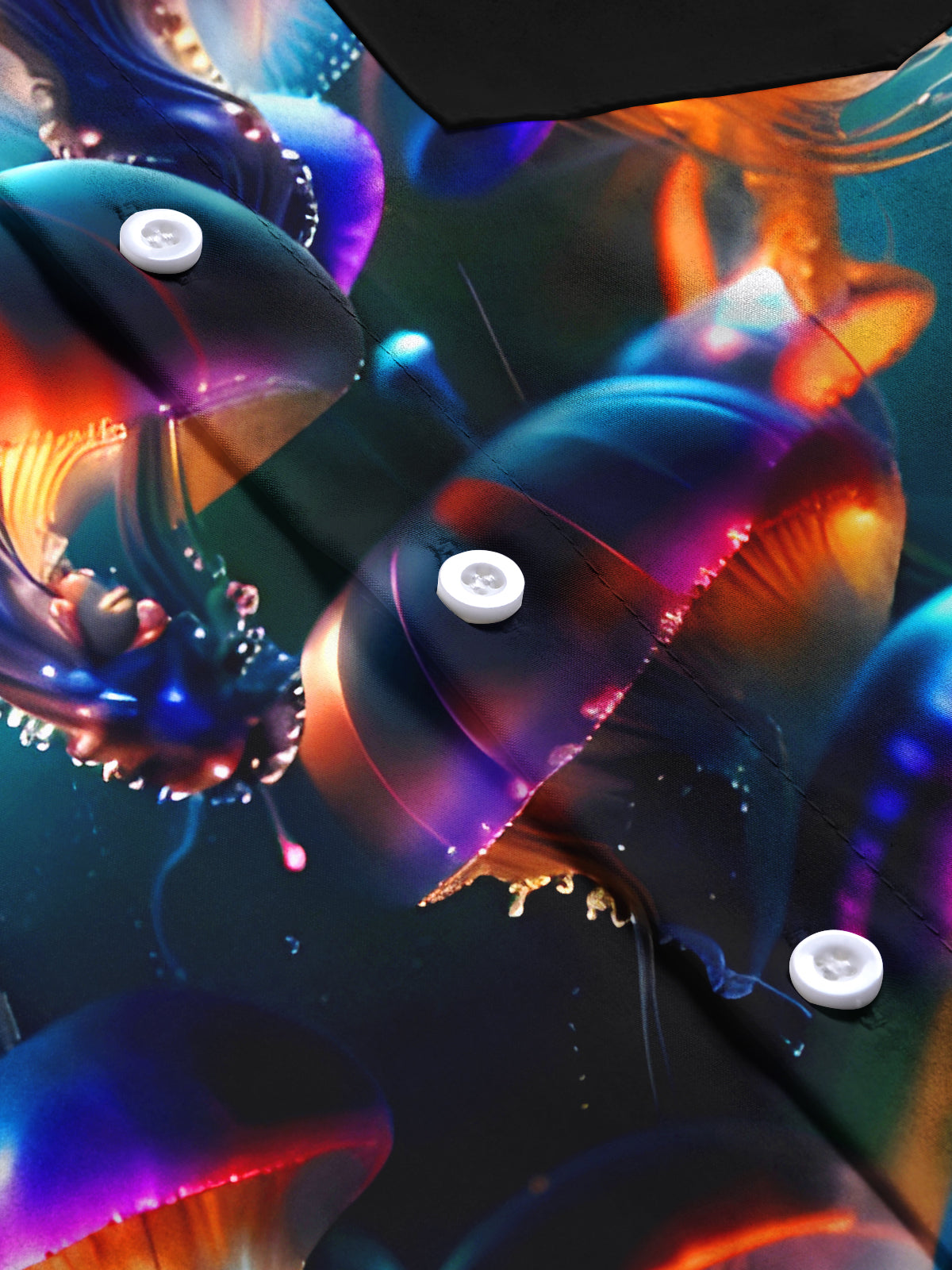 Hawaiian Jellyfish Men's Pocket Short Sleeve Shirts