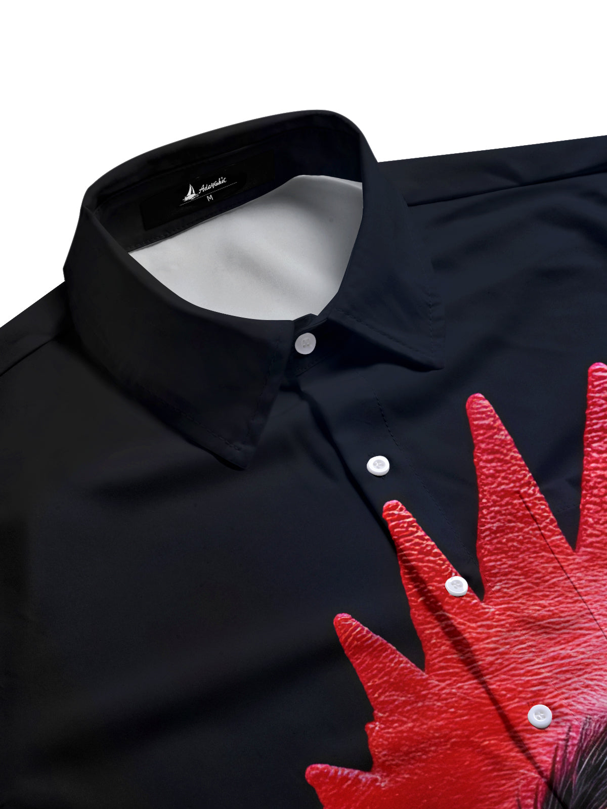 Rooster Print Men's Pocket Short Sleeve Shirts