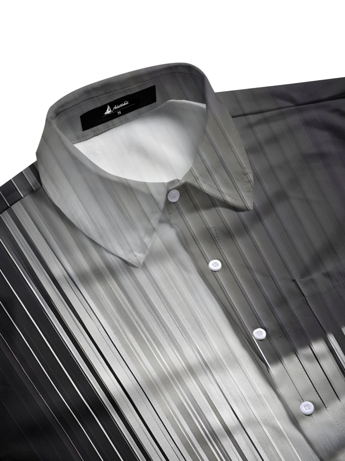 Geometric Gradient Print Men's Pocket Short Sleeve Shirts