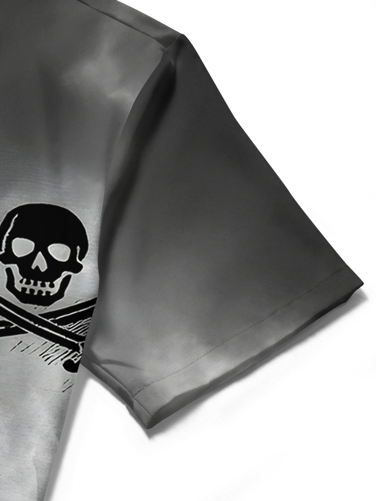 Dark Boat Skull Men's Pocket Short Sleeve Shirts