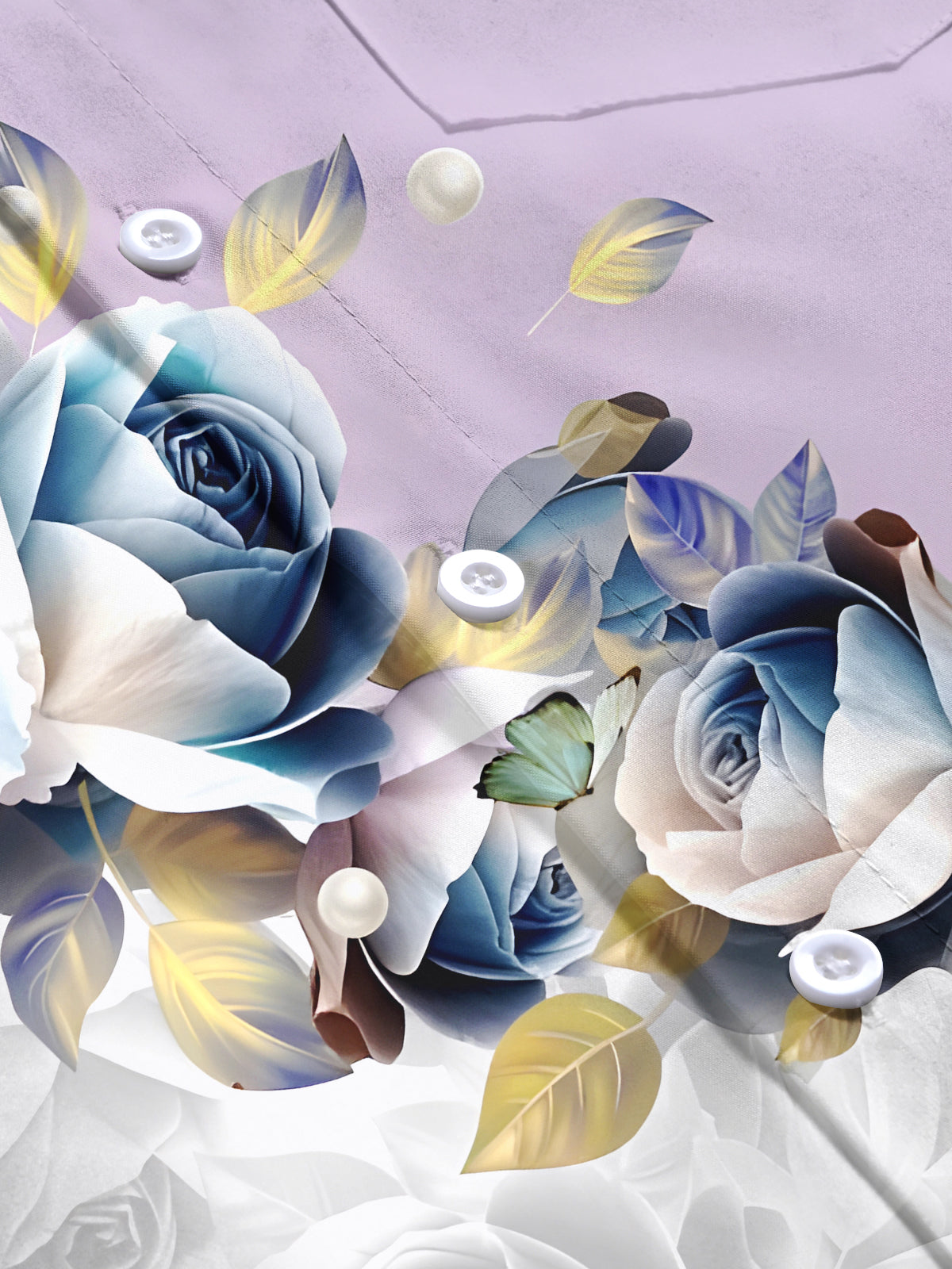 Floral Men's Pocket Short Sleeve Shirts