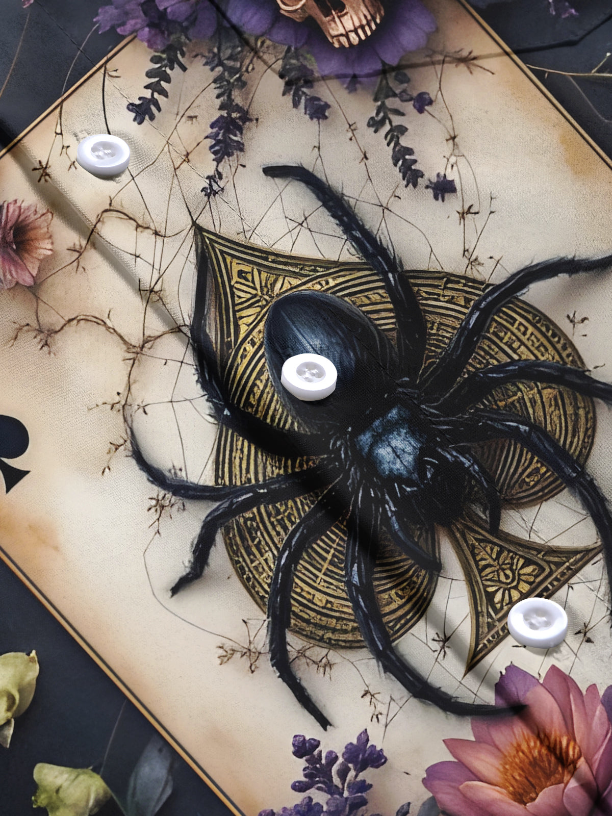 Poker Skull Men's Pocket Short Sleeve Shirts