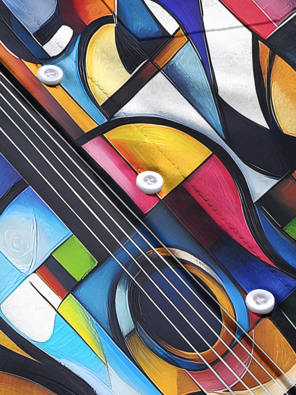 Violin Men's Pocket Short Sleeve Shirts