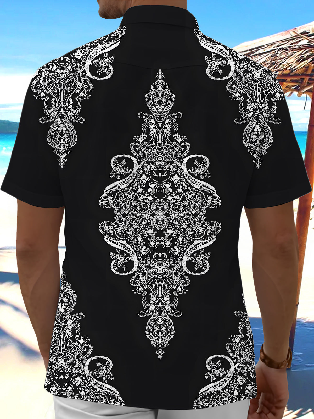 Floral Men's Pocket Short Sleeve Shirts