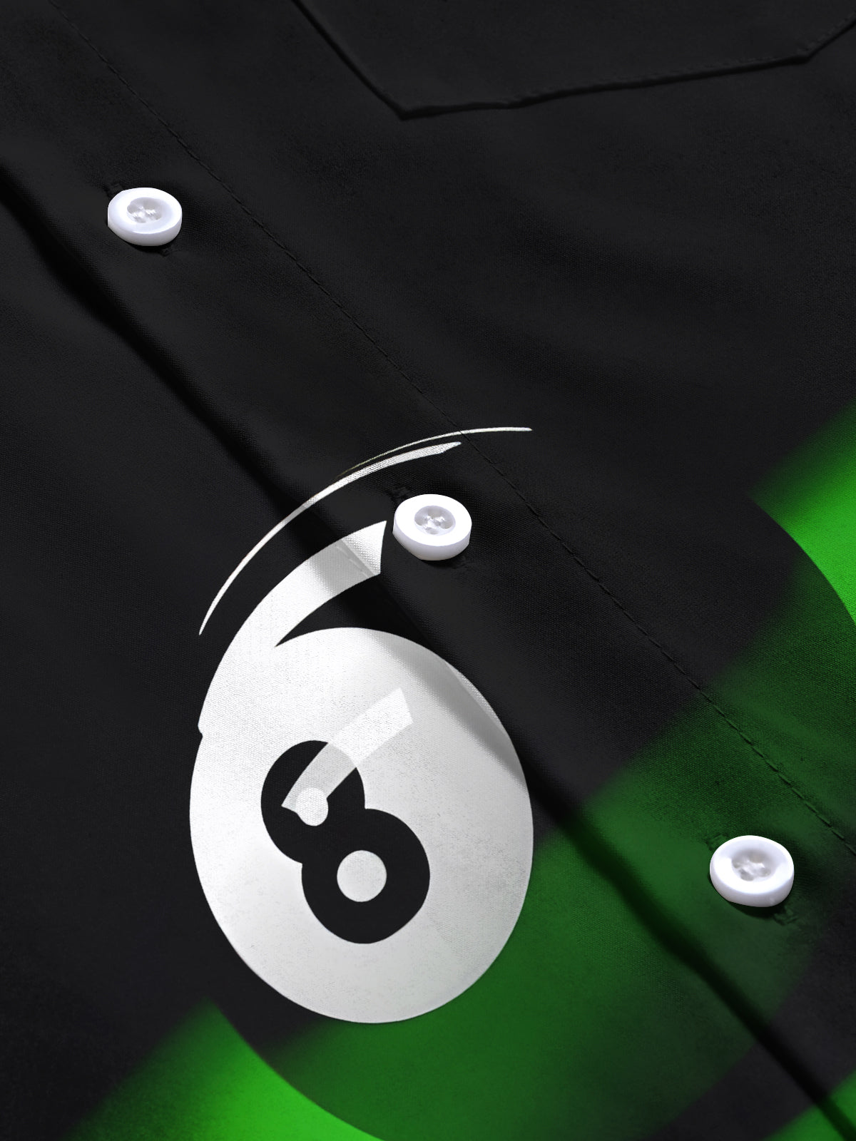 Billiard Print Men's Pocket Short Sleeve Shirts