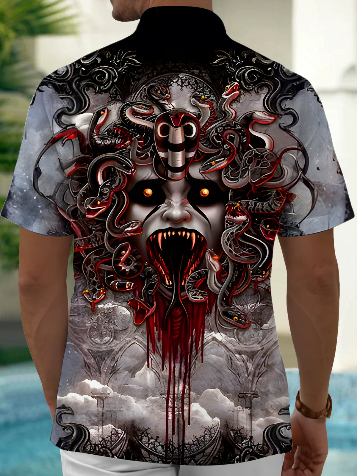 Funny Abstract Men's Pocket Short Sleeve Shirts