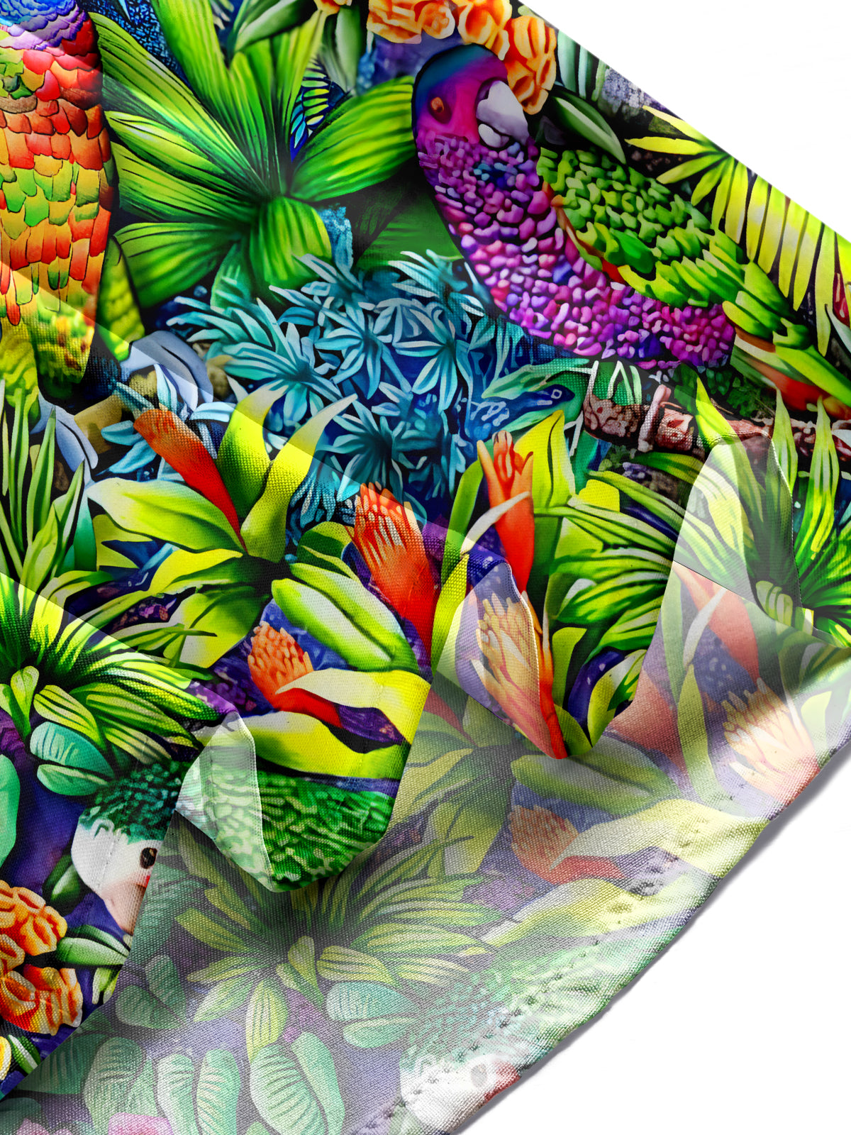 Hawaiian Parrot Men's Pocket Short Sleeve Shirts