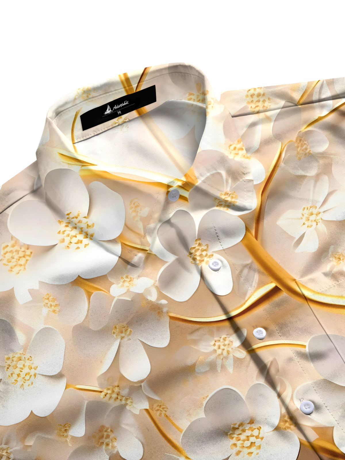 Floral Print Men's Pocket Short Sleeve Shirts