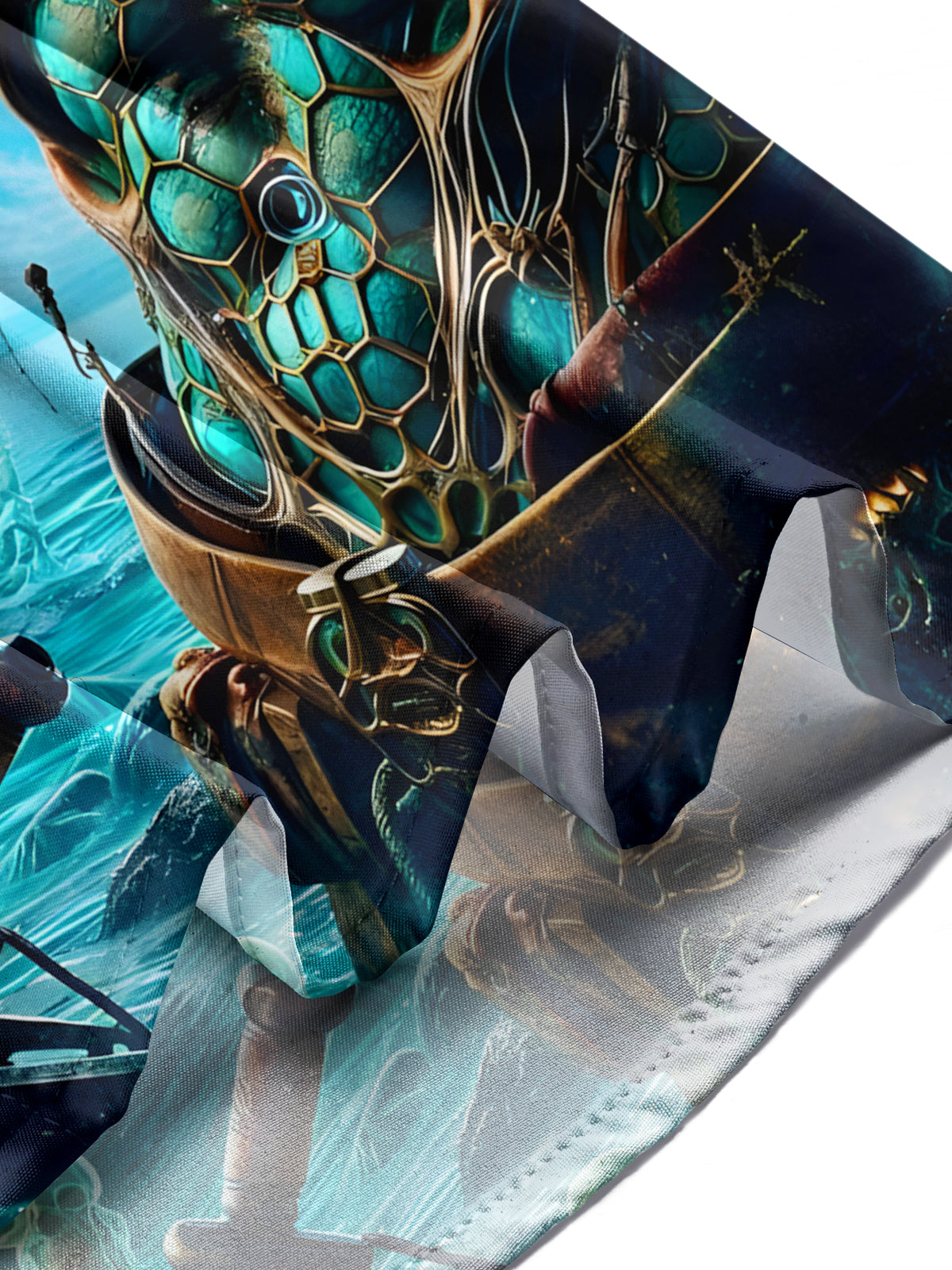 Octopus Pirate Print Men's Pocket Short Sleeve Shirts