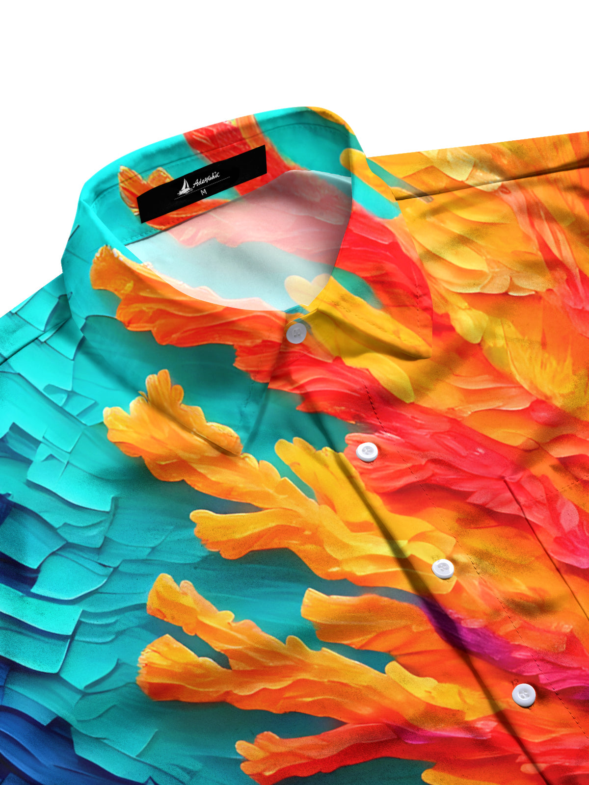 Floral Men's Pocket Short Sleeve Shirts