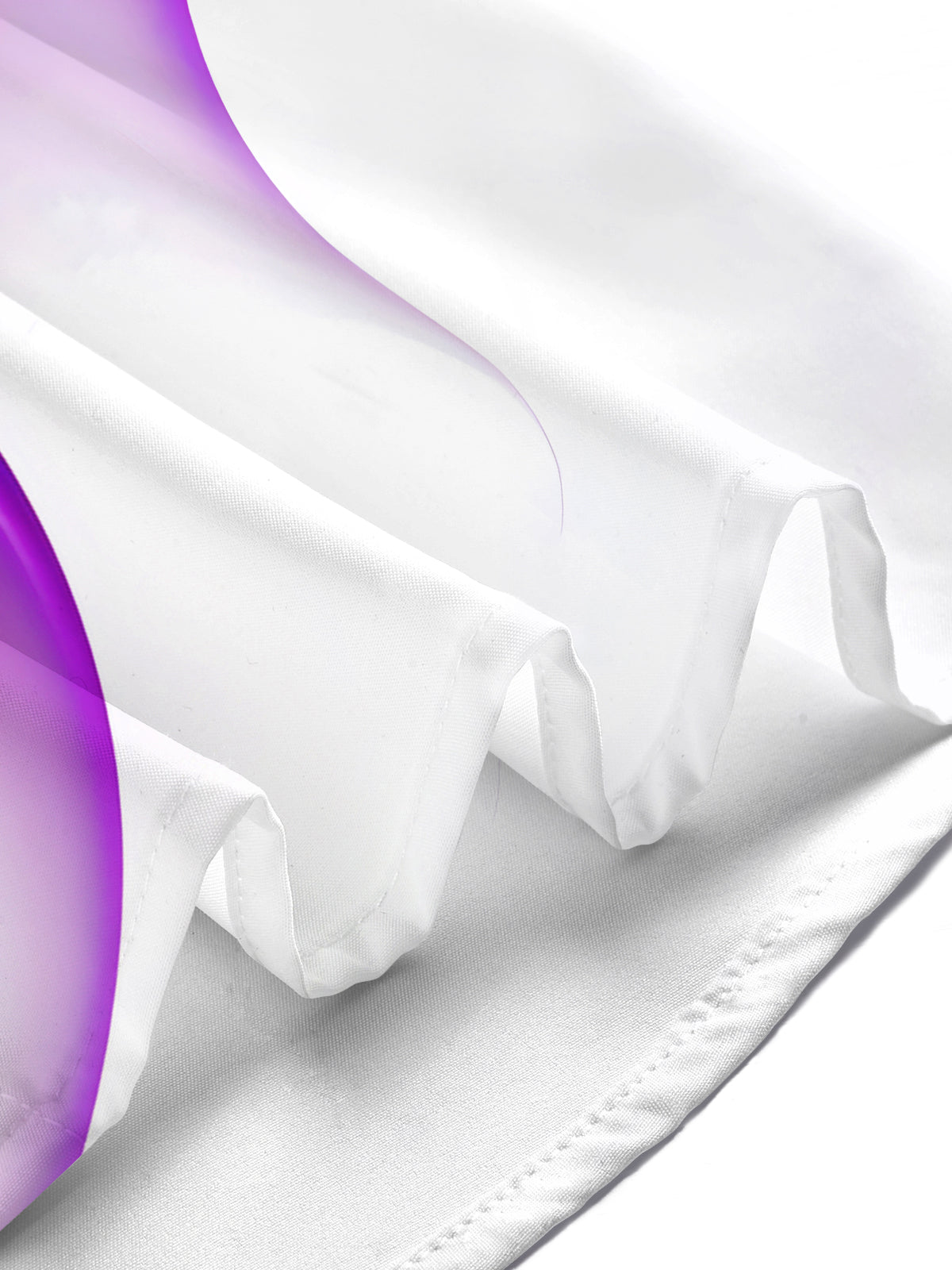 Purple Gradient Print Men's Pocket Short Sleeve Shirts