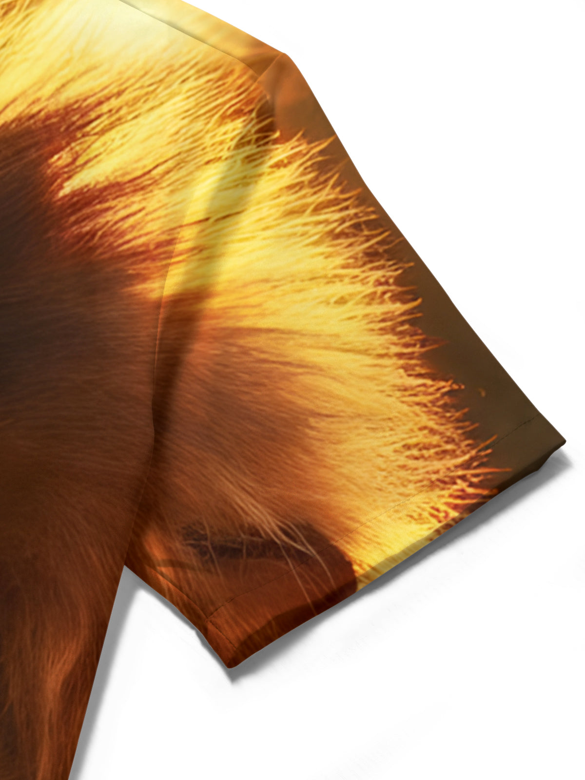 Lion Print Men's Pocket Short Sleeve Shirts