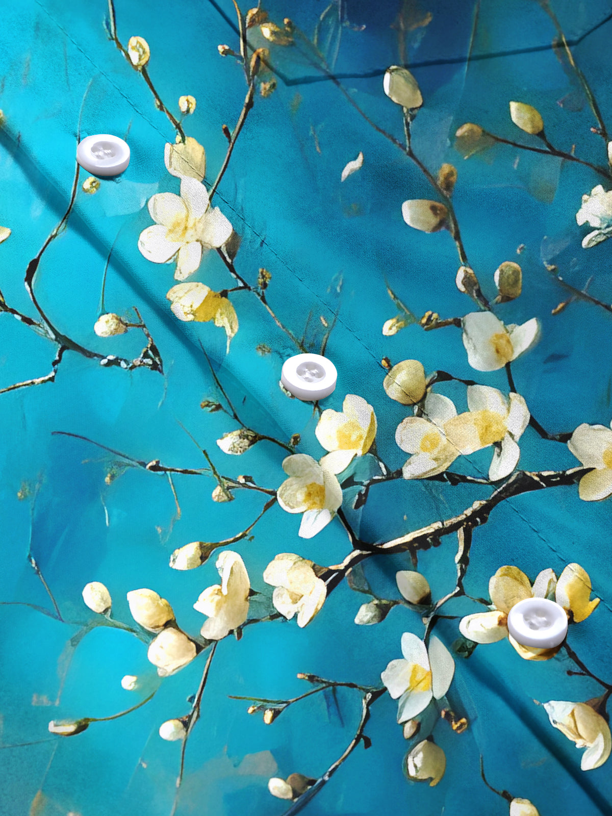 Floral Men's Pocket Short Sleeve Shirts