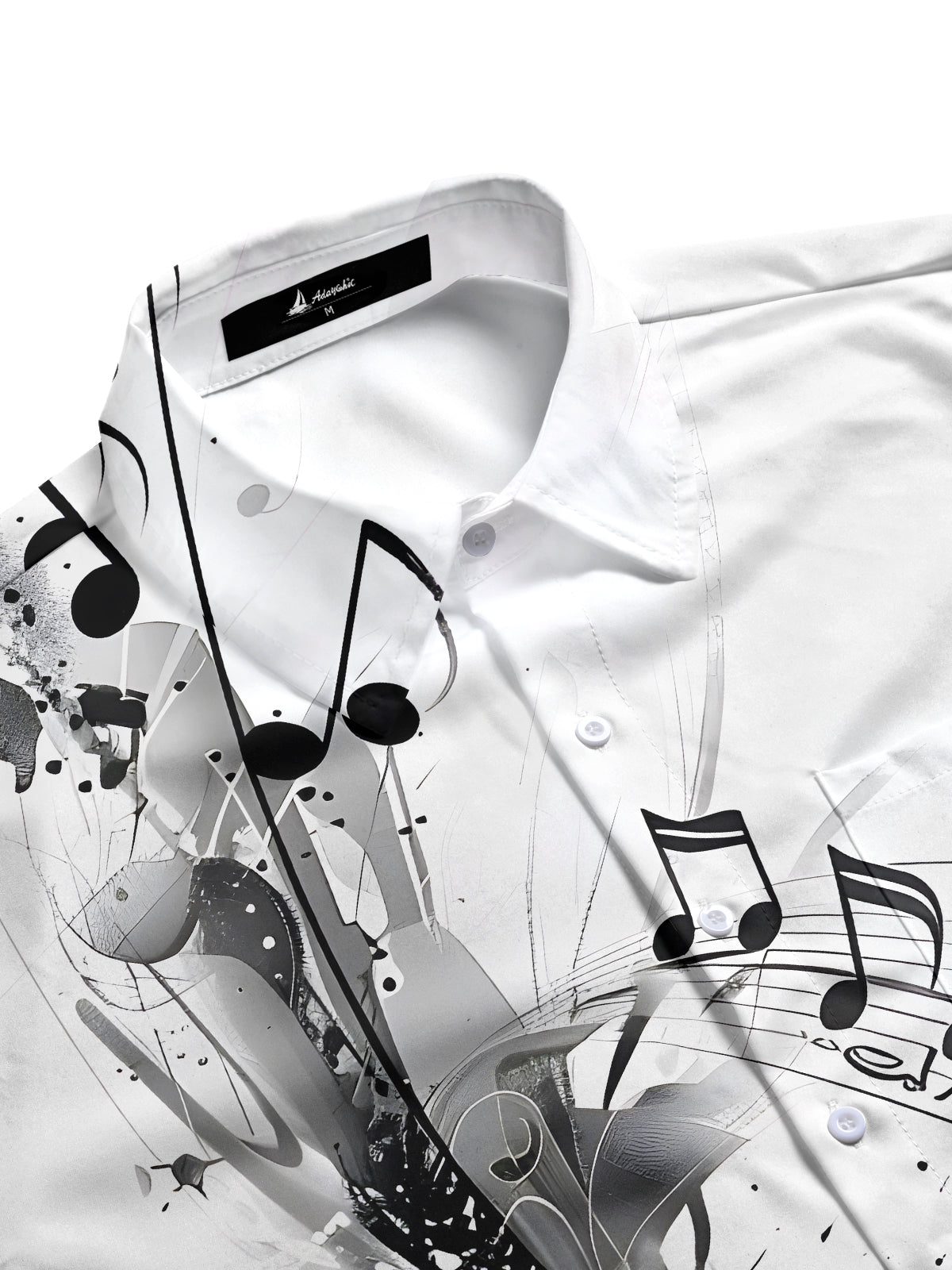 Musical Note Butterfly Men's Pocket Short Sleeve Shirts