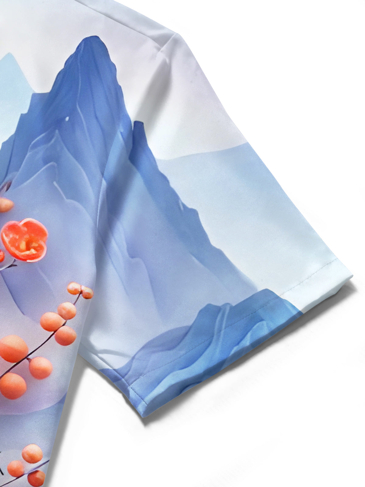 Floral Landscapes Men's Pocket Short Sleeve Shirts