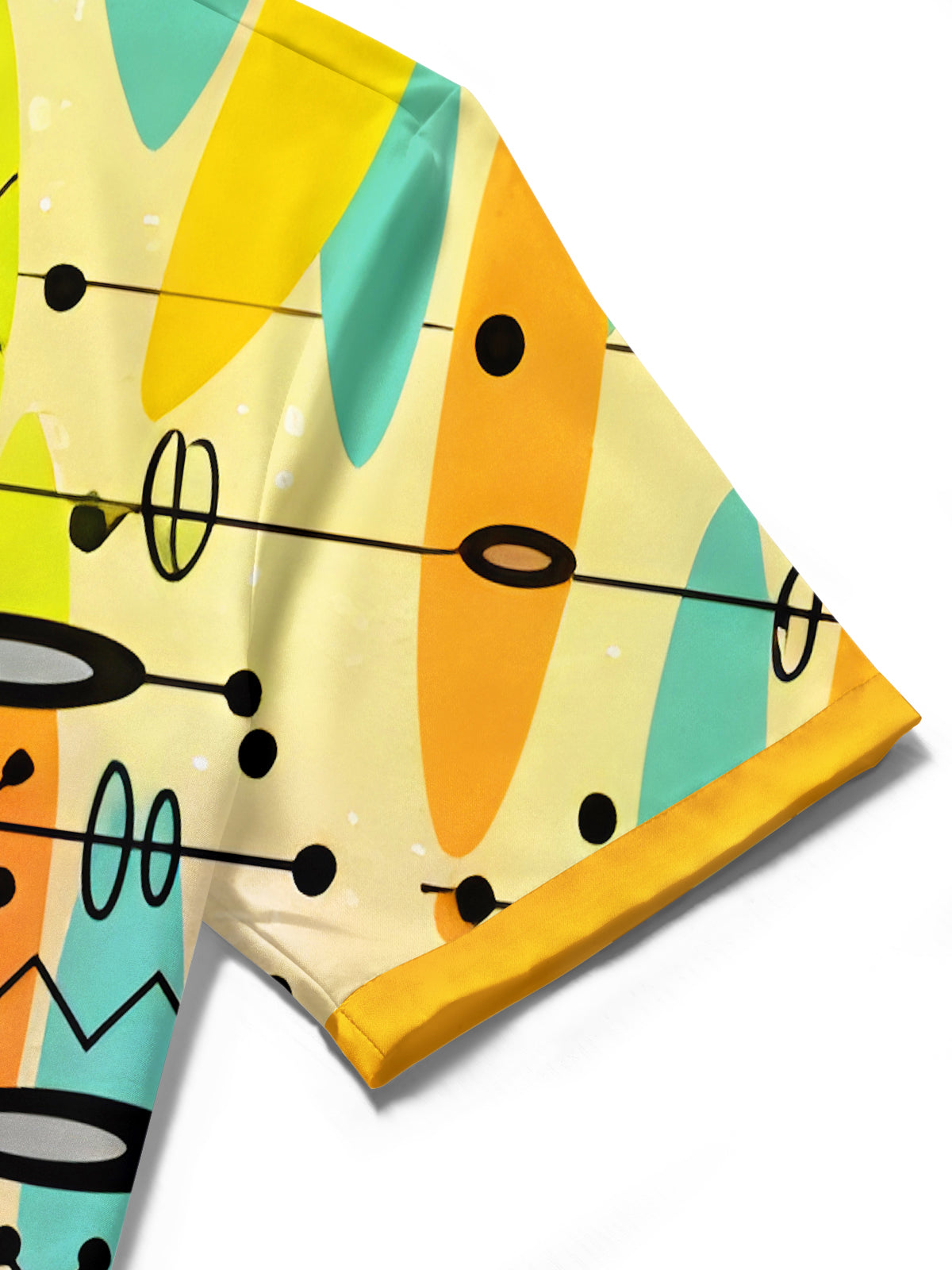 Dots Lines Color Blocks Geometry Men's Pocket Short Sleeve Shirts