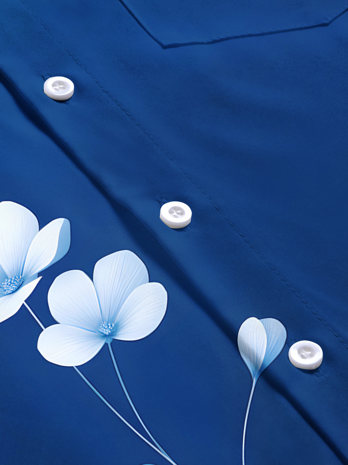 Floral Men's Pocket Short Sleeve Shirts