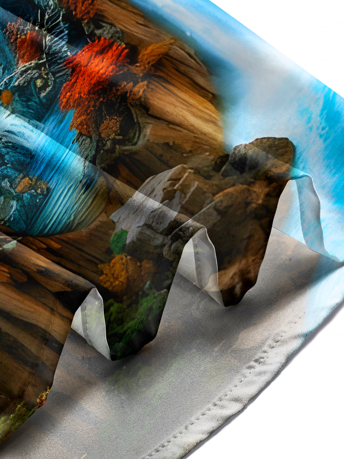 Floral Landscape Courtyard Men's Pocket Short Sleeve Shirts