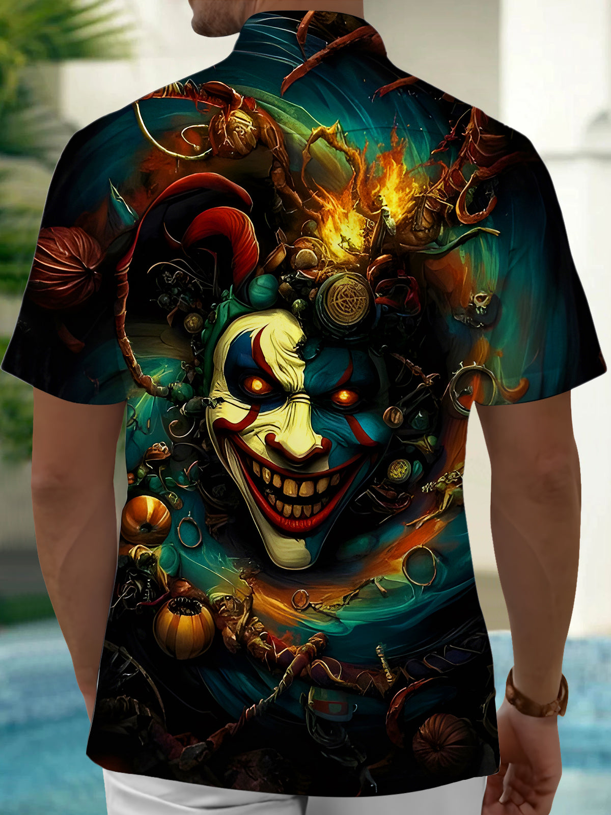 Funny Joker Men's Pocket Short Sleeve Shirts