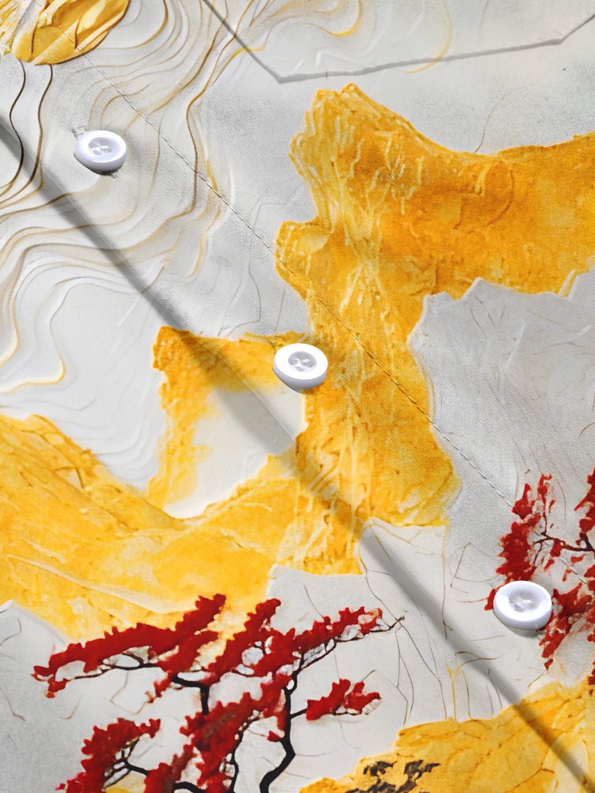 Landscapes Floral Trees Men's Pocket Short Sleeve Shirts