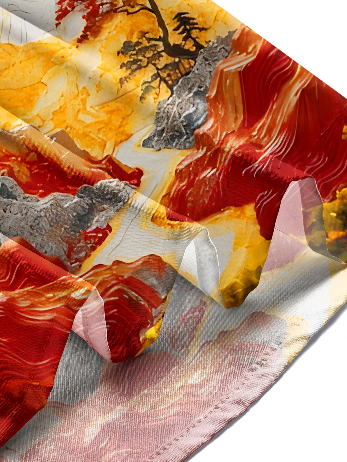 Landscapes Floral Trees Men's Pocket Short Sleeve Shirts